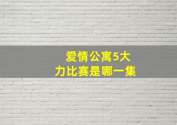 爱情公寓5大力比赛是哪一集