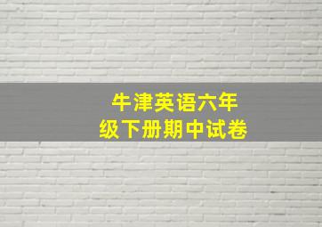 牛津英语六年级下册期中试卷