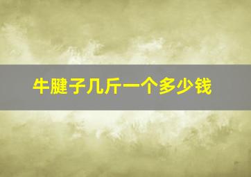 牛腱子几斤一个多少钱