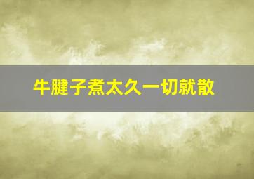 牛腱子煮太久一切就散