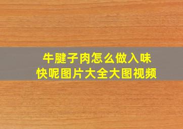 牛腱子肉怎么做入味快呢图片大全大图视频