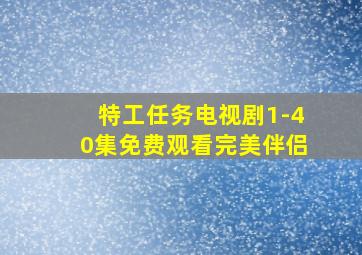 特工任务电视剧1-40集免费观看完美伴侣