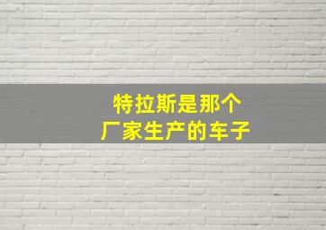 特拉斯是那个厂家生产的车子