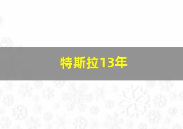 特斯拉13年