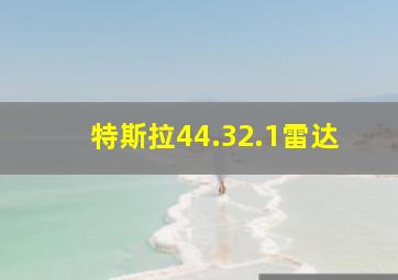 特斯拉44.32.1雷达