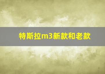 特斯拉m3新款和老款