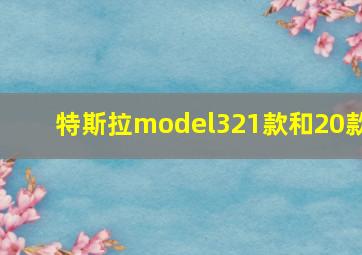 特斯拉model321款和20款