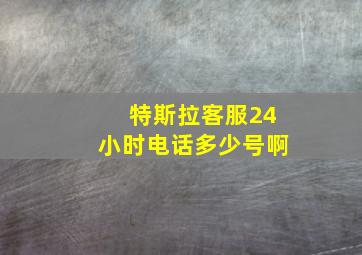 特斯拉客服24小时电话多少号啊