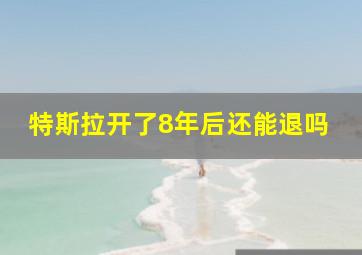 特斯拉开了8年后还能退吗