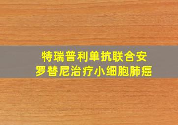 特瑞普利单抗联合安罗替尼治疗小细胞肺癌