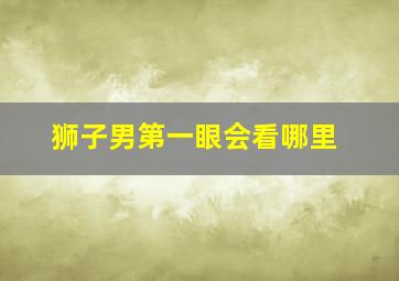 狮子男第一眼会看哪里