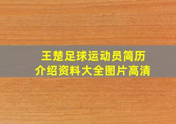 王楚足球运动员简历介绍资料大全图片高清