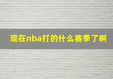 现在nba打的什么赛季了啊