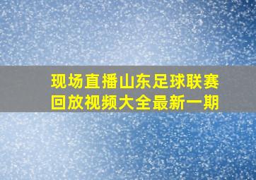 现场直播山东足球联赛回放视频大全最新一期