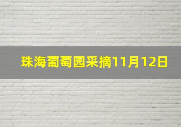 珠海葡萄园采摘11月12日