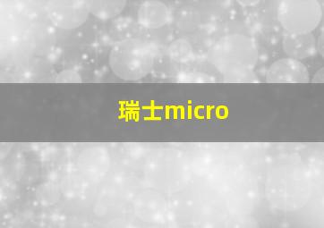 瑞士micro