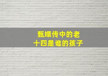 甄嬛传中的老十四是谁的孩子