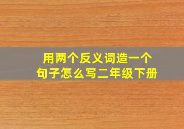 用两个反义词造一个句子怎么写二年级下册