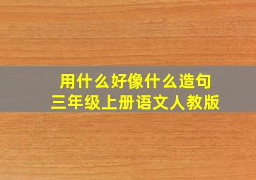 用什么好像什么造句三年级上册语文人教版