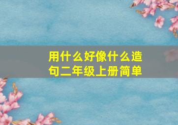 用什么好像什么造句二年级上册简单