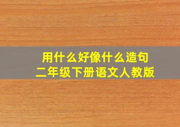 用什么好像什么造句二年级下册语文人教版