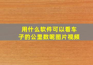 用什么软件可以看车子的公里数呢图片视频