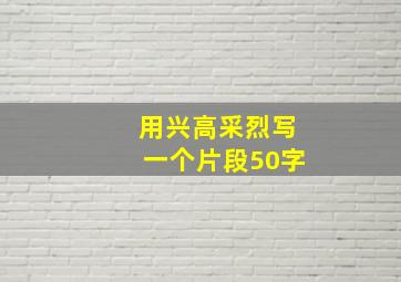 用兴高采烈写一个片段50字