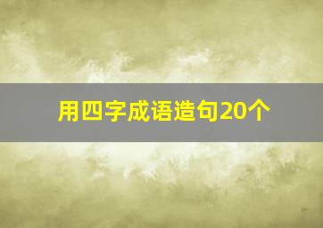 用四字成语造句20个