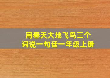 用春天大地飞鸟三个词说一句话一年级上册