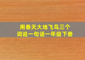 用春天大地飞鸟三个词说一句话一年级下册