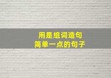 用是组词造句简单一点的句子