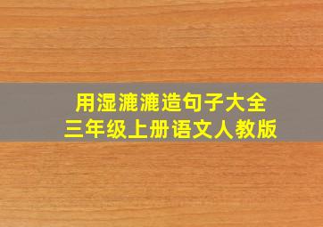 用湿漉漉造句子大全三年级上册语文人教版