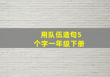 用队伍造句5个字一年级下册