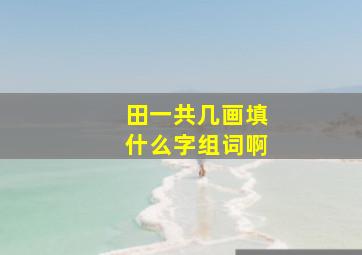 田一共几画填什么字组词啊