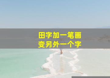 田字加一笔画变另外一个字