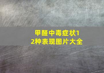 甲醛中毒症状12种表现图片大全