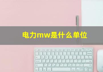 电力mw是什么单位