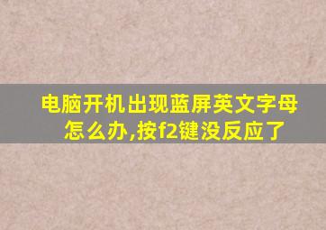 电脑开机出现蓝屏英文字母怎么办,按f2键没反应了