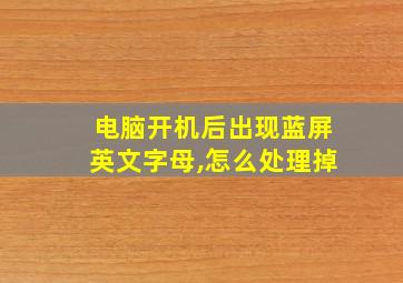 电脑开机后出现蓝屏英文字母,怎么处理掉