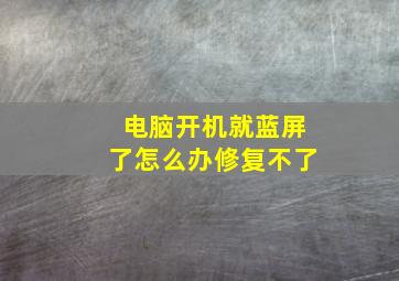 电脑开机就蓝屏了怎么办修复不了