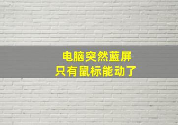 电脑突然蓝屏只有鼠标能动了