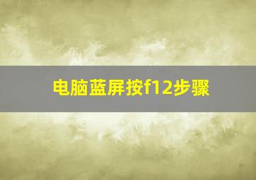 电脑蓝屏按f12步骤