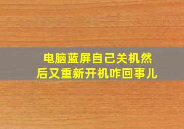 电脑蓝屏自己关机然后又重新开机咋回事儿