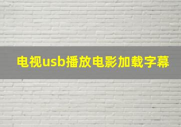 电视usb播放电影加载字幕