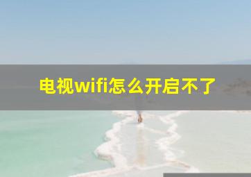 电视wifi怎么开启不了