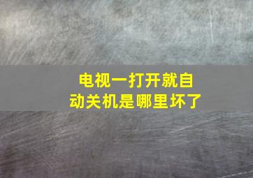 电视一打开就自动关机是哪里坏了