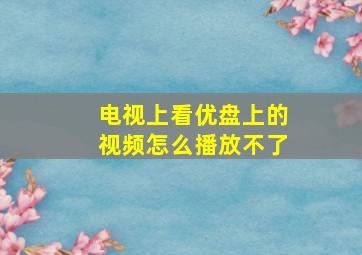 电视上看优盘上的视频怎么播放不了