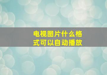 电视图片什么格式可以自动播放