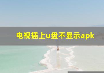 电视插上u盘不显示apk