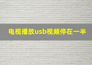 电视播放usb视频停在一半